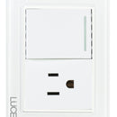 Placa Lucek crystal contacto y apagador escalera blanco/blanco - La nueva eléctrica