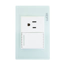 Placa Lucek crystal contacto y apagador escalera crystal/blanco - La nueva eléctrica