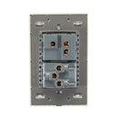 Placa Lucek crystal contacto y apagador escalera dorado/marfil - La nueva eléctrica