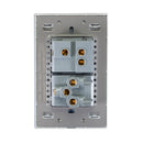 Placa Lucek crystal contacto y apagador escalera negro/negro - La nueva eléctrica