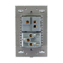 Placa Lucek colors apagador escalera y 1 contacto blanco - La nueva eléctrica