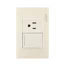 Placa Lucek colors apagador escalera y 1 contacto hueso - La nueva eléctrica