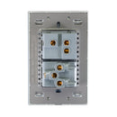 Placa Lucek colors apagador escalera y 1 contacto negro - La nueva eléctrica