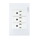 Placa Lucek Colors c/3 contactos blanco - La nueva eléctrica