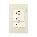 Placa Lucek Colors c/3 contactos hueso - La nueva eléctrica
