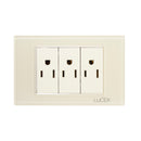 Placa Lucek Colors c/3 contactos hueso - La nueva eléctrica