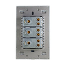 Placa Lucek Metal 3 contactos anodizado - La nueva eléctrica