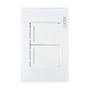 Placa Lucek Colors c/2 apagadores escalera blanco - La nueva eléctrica