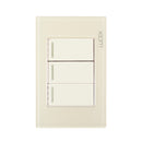 Placa Lucek Colors c/3 apagadores escalera hueso - La nueva eléctrica