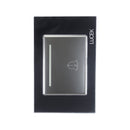 Placa Lucek botón timbre de 3 módulos cristal espejo negro - La nueva eléctrica
