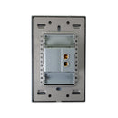 Placa Lucek botón timbre de 3 módulos cristal espejo negro - La nueva eléctrica