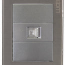 Placa Lucek Metálica plateado jack RJ45 - La nueva eléctrica