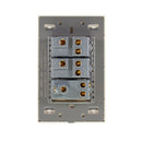 Placa Lucek Colors c/2 apagadores escalera y 1 contacto hueso - La nueva eléctrica