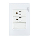 Placa Lucek Colors apagadores escalera y 2 contactos blanco - La nueva eléctrica