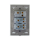 Placa Lucek Colors apagadores escalera y 2 contactos blanco - La nueva eléctrica