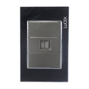 Placa Lucek toma de teléfono cristal espejo negro - La nueva eléctrica