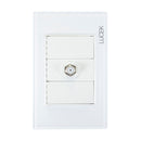 Placa Lucek Colors toma coaxial blanco - La nueva eléctrica