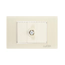 Placa Lucek Colors toma coaxial hueso - La nueva eléctrica