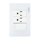 Placa Lucek Colors apagador sencillo y 2 contactos blanco - La nueva eléctrica