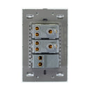 Placa Lucek Colors apagador sencillo y 2 contactos blanco - La nueva eléctrica