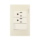Placa Lucek Colors apagador sencillo y 2 contactos hueso - La nueva eléctrica