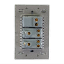 Placa Lucek Metálica 1 apagador 2 contactos plata - La nueva eléctrica