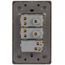 Placa Lucek Metálica 1 apagador 2 contactos anodizado - La nueva eléctrica
