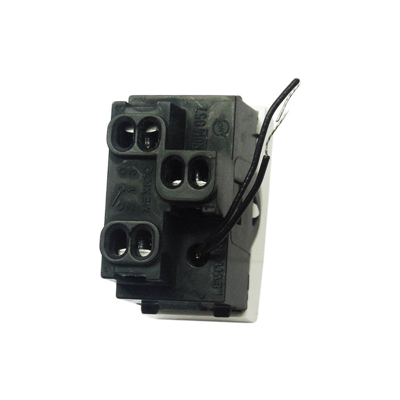 Apagador Leviton cien esc. c/luz blanco