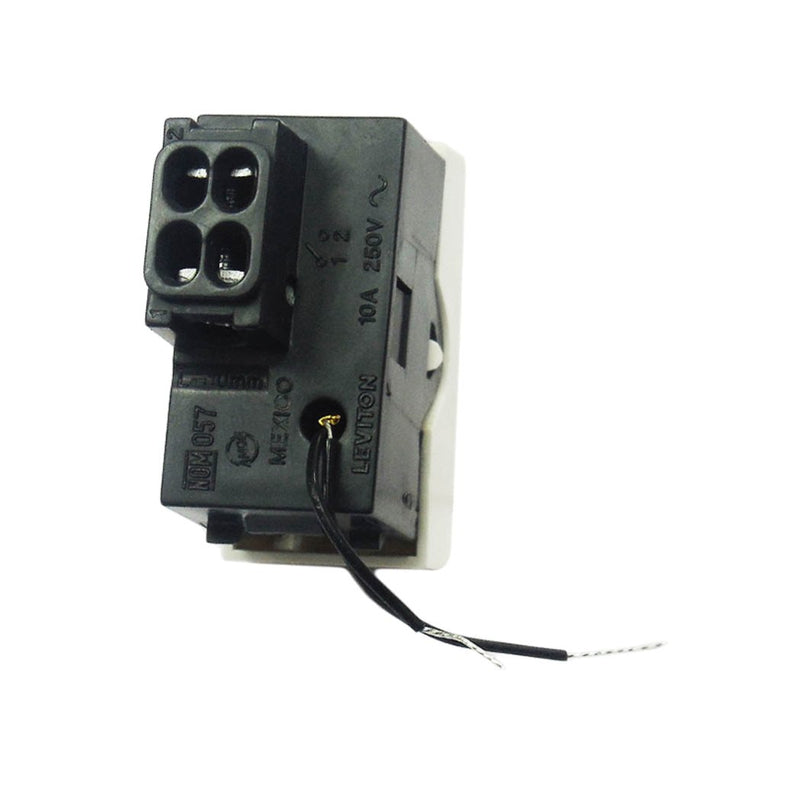 Apagador Leviton cien sencillo c/luz bco