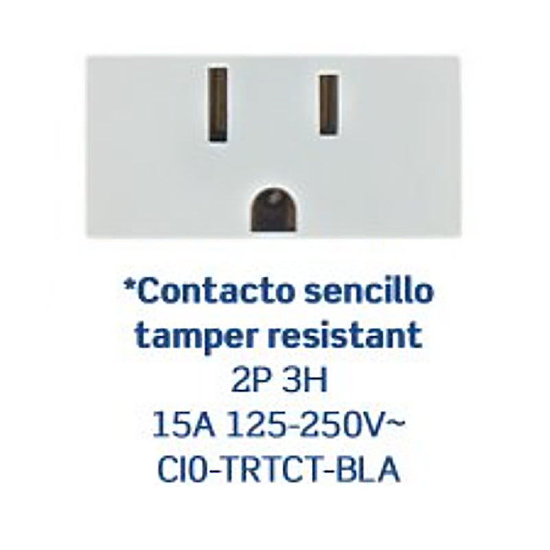 Contacto Leviton cien senc. c/tierra bco.