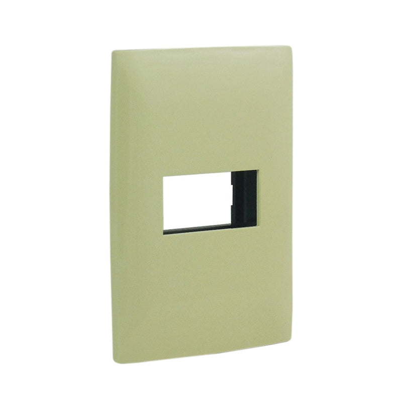 Placa Leviton cien 1v marfil