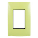 Placa Leviton Cien 3 módulos verde mate - La nueva eléctrica