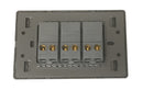Placa Lucek metal 3 apagadores sencillos anonizado - La nueva eléctrica