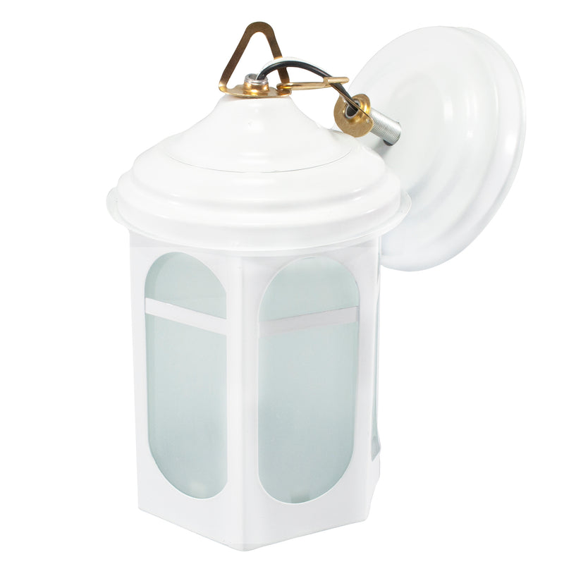 Farol eco casita colgante blanco