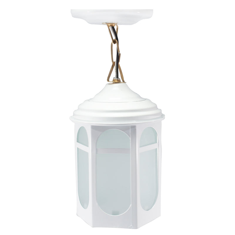 Farol eco casita colgante blanco