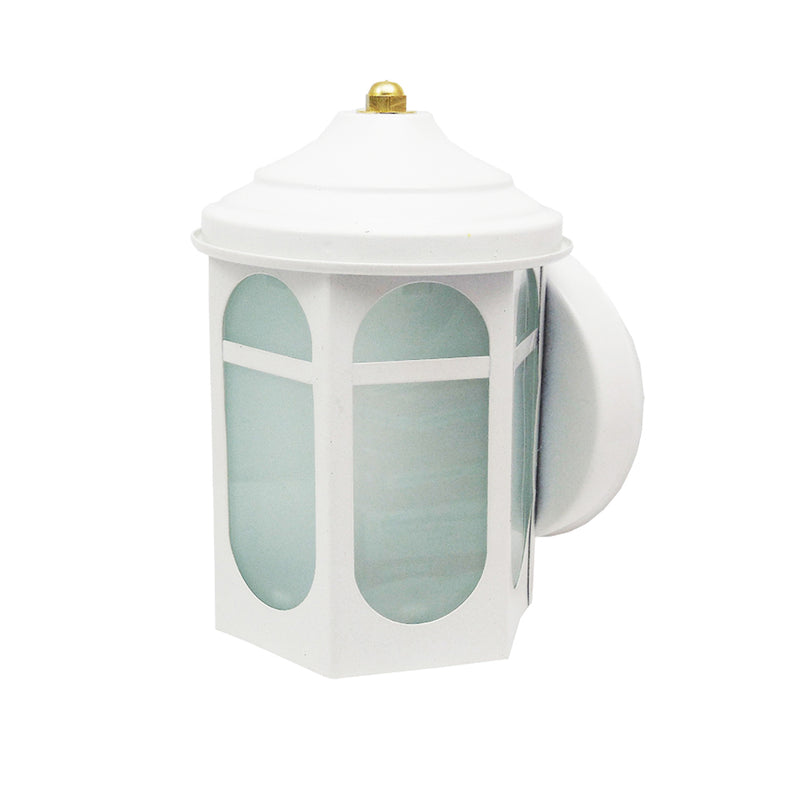 Farol eco casita pared blanco