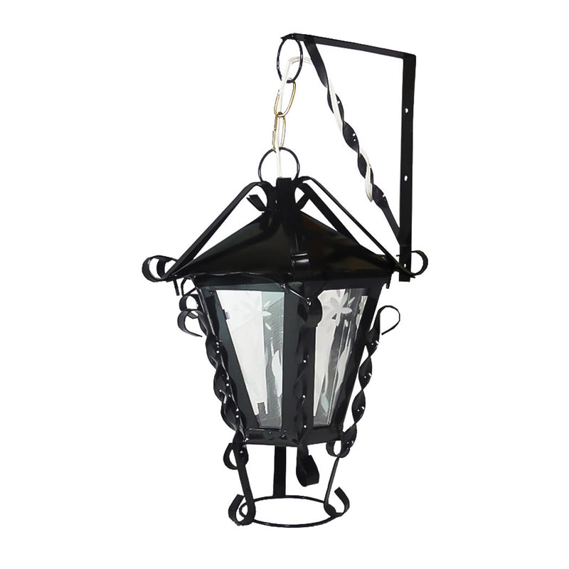 Farol eco rustico chico negro