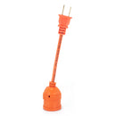 Extensión económica corta uso rudo 10 cms con soquetnaranja - La nueva eléctrica
