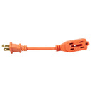 Extensión económica corta uso rudo 10 cms. naranja - La nueva eléctrica