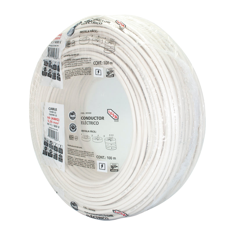 Cable iusa cal.10 blanco