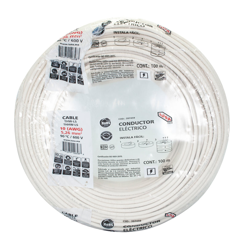 Cable iusa cal.10 blanco