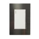 Placa Solaris acero inoxidable con base blanca 1 apagador - La nueva eléctrica