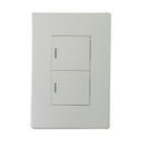 Placa Solaris lisa 2 apagadores de escalera o sencillo - La nueva eléctrica