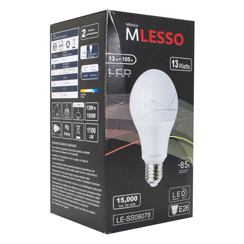 Foco Mlesso led bulbo 13w alta cálidad