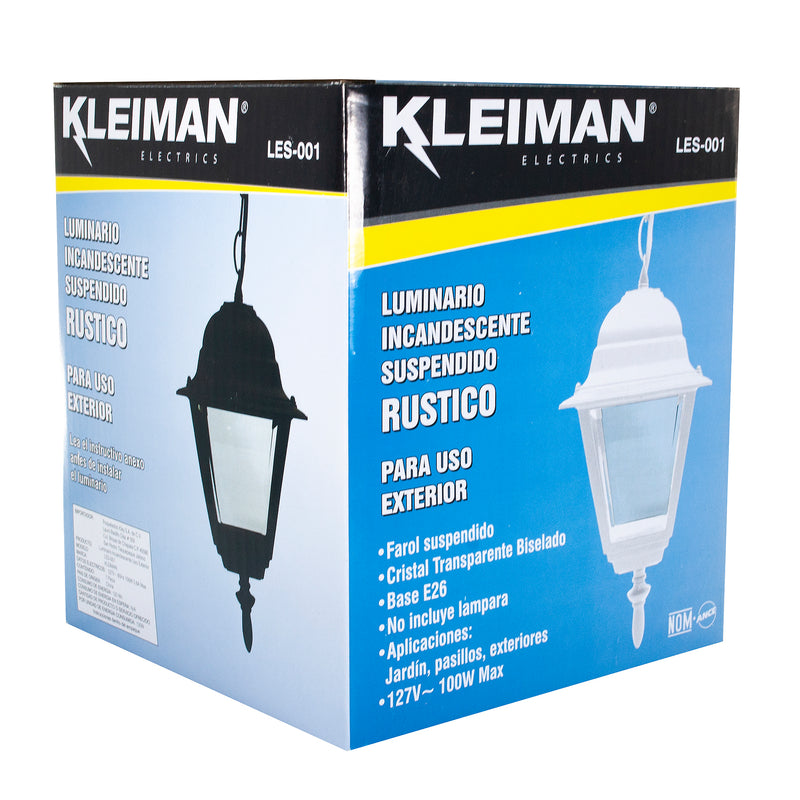 Farol Kley colgante rustico blanco