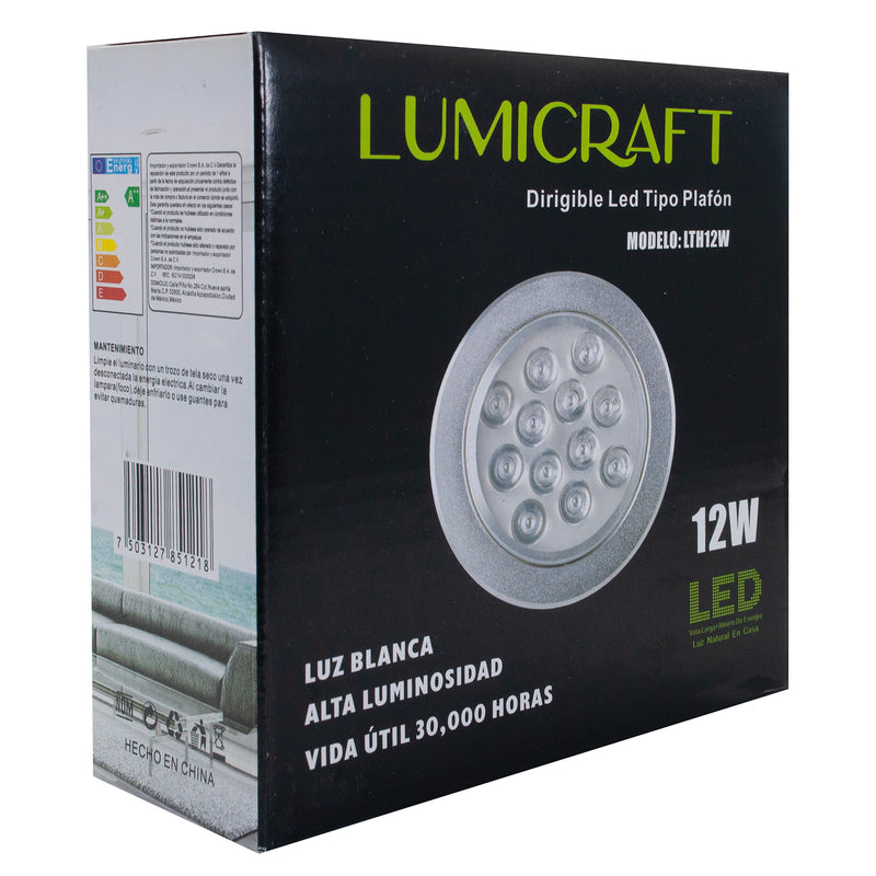 EMPOTRADO LUMICRAFT LED 12W DIRIGIBLE FRÍO