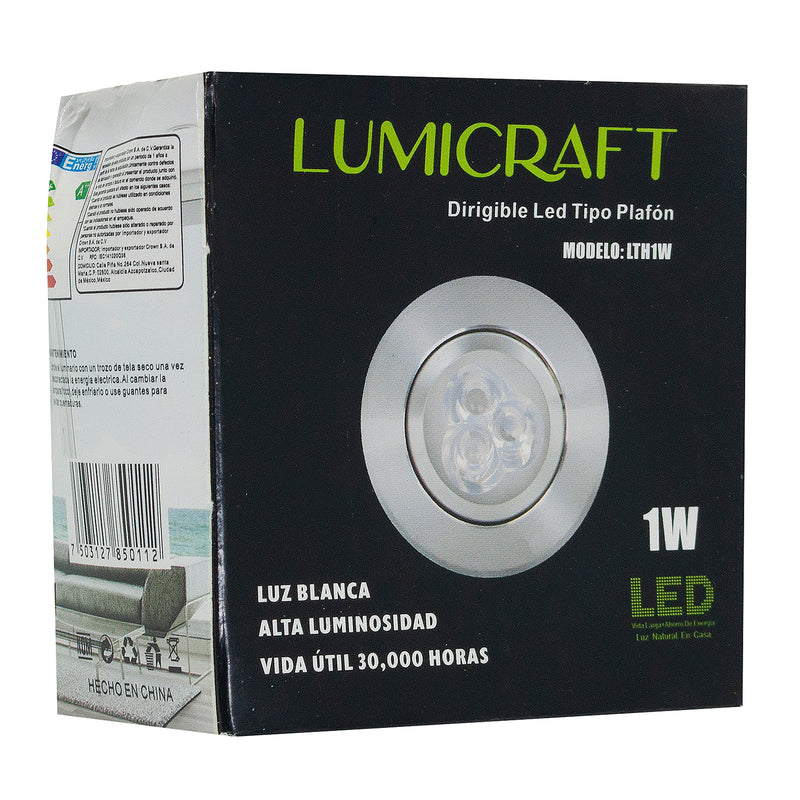 EMPOTRADO LUMICRAFT LED  1W DIRIGIBLE FRÍO