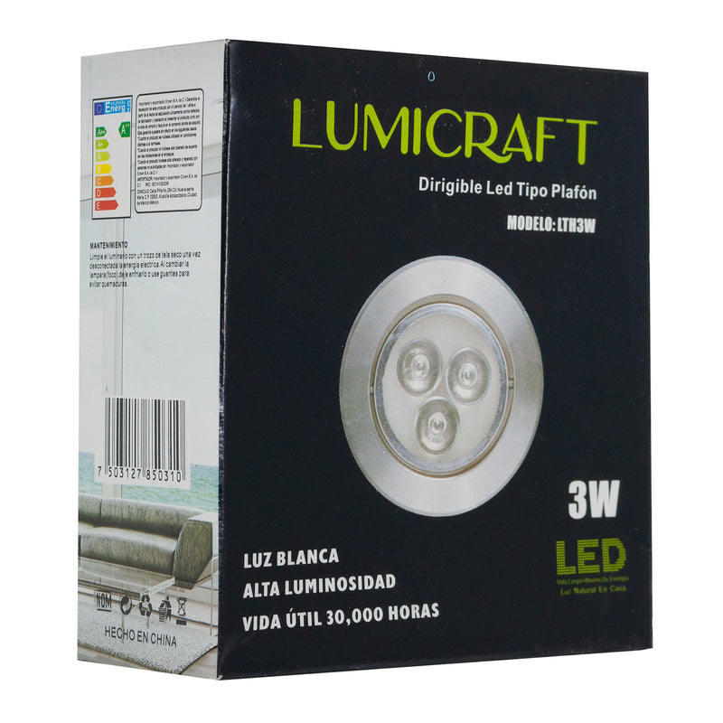 EMPOTRADO LUMICRAFT LED  3W DIRIGIBLE FRÍO