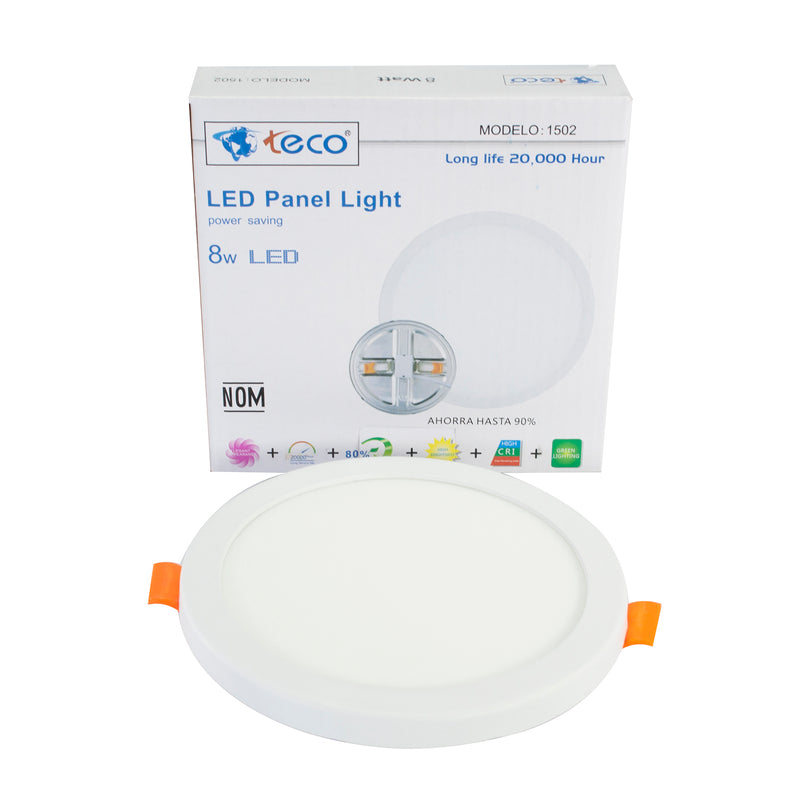 Empotrado Teco 8w ajustable blanco frío mg01502