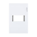 Placa Lucek Colors metálica 1 ventana blanco - La nueva eléctrica